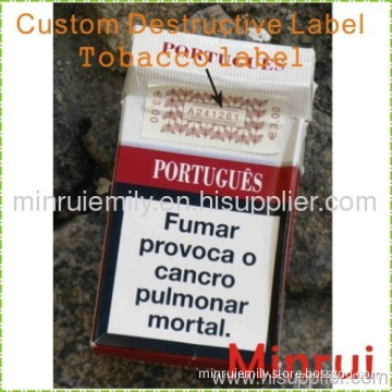Custom Security Tags,ultra Destructible Labels For Tobacco 
